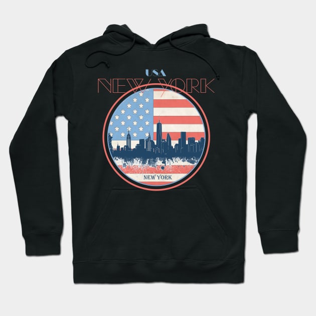 new york skyline Hoodie by BekimART